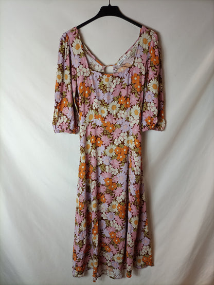 STRADIVARIUS. Tm floral midi dress