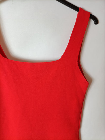 ZARA. Body rojo elástico T.s