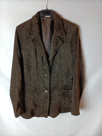 OGALLAR. Blazer marrón textura T.46(m/l)