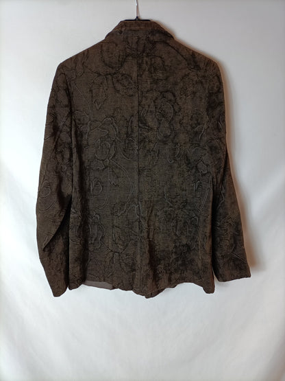 OGALLAR. Blazer marrón textura T.46(m/l)