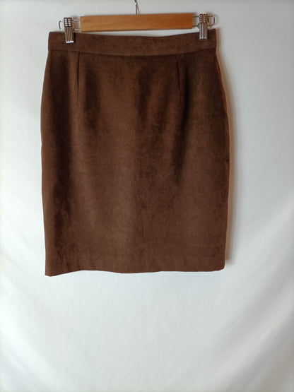 OTRAS. Falda corta marrón T.42 (34)