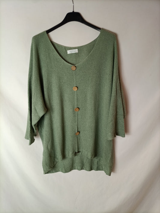 HUG&amp;CLAU. Thin green sweater. TS (M/L)