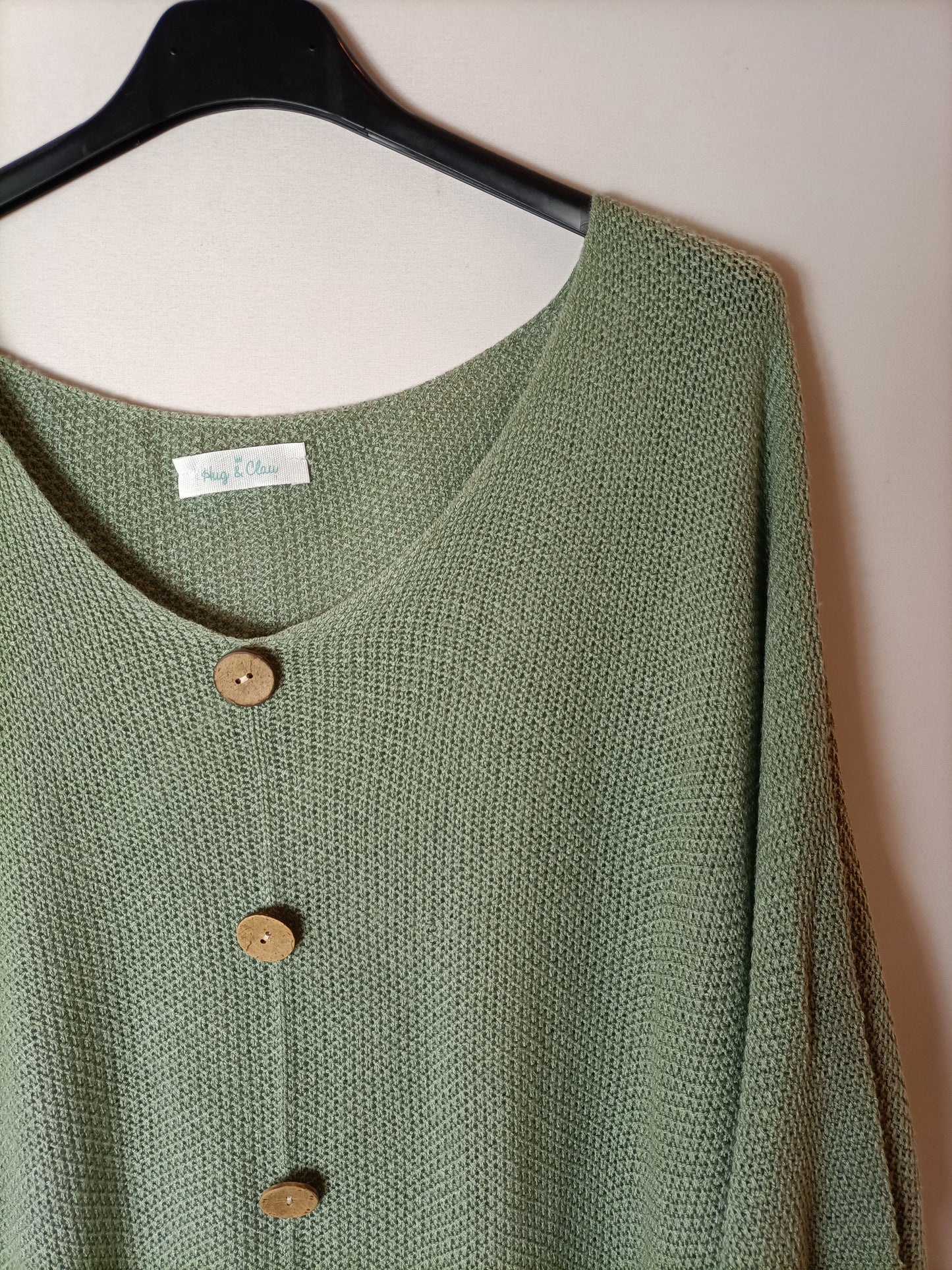 HUG&amp;CLAU. Thin green sweater. TS (M/L)