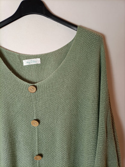 HUG&amp;CLAU. Thin green sweater. TS (M/L)