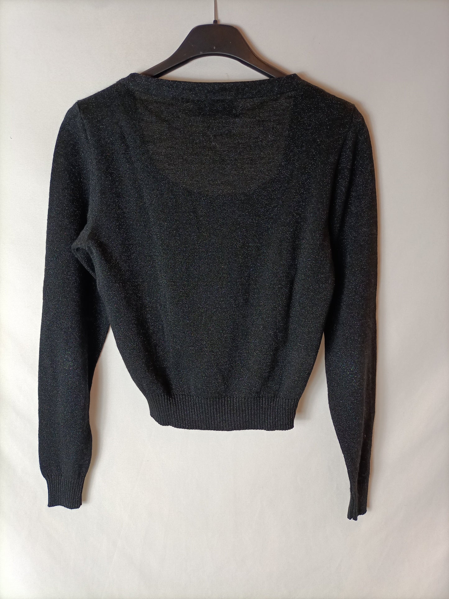 TINTORETTO. Jersey corto negro brillo. T S