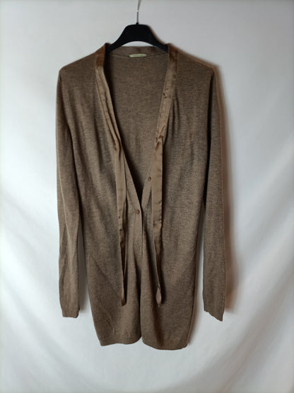 INTIMISSIMI. Brown cardigan with bow. TS