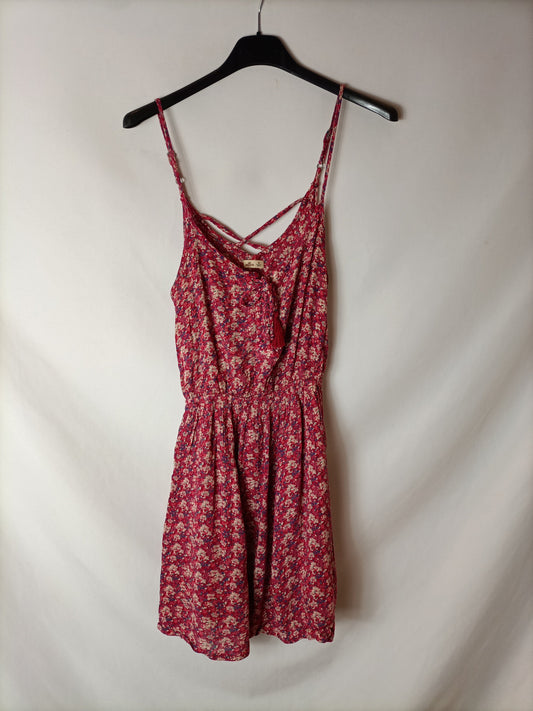 HOLLISTER. Vestido corto flores. XS