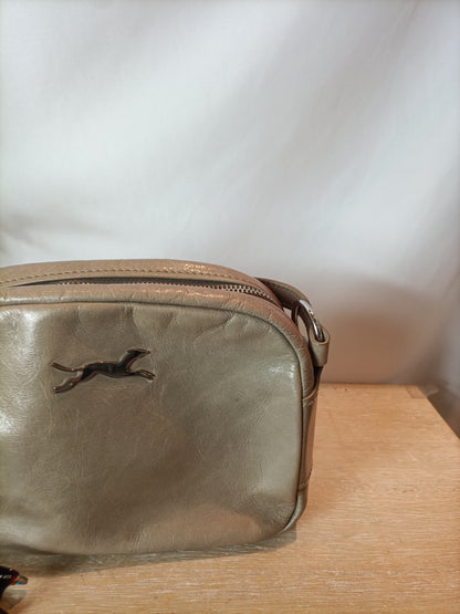 BIMBA Y LOLA. Bolso piel beige