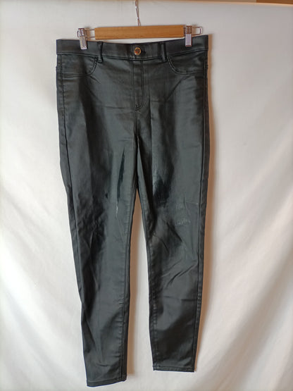 CORTEFIEL. Pantalones encerados negros. T M