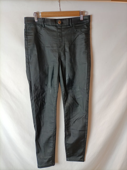 CORTEFIEL. Pantalones encerados negros. T M