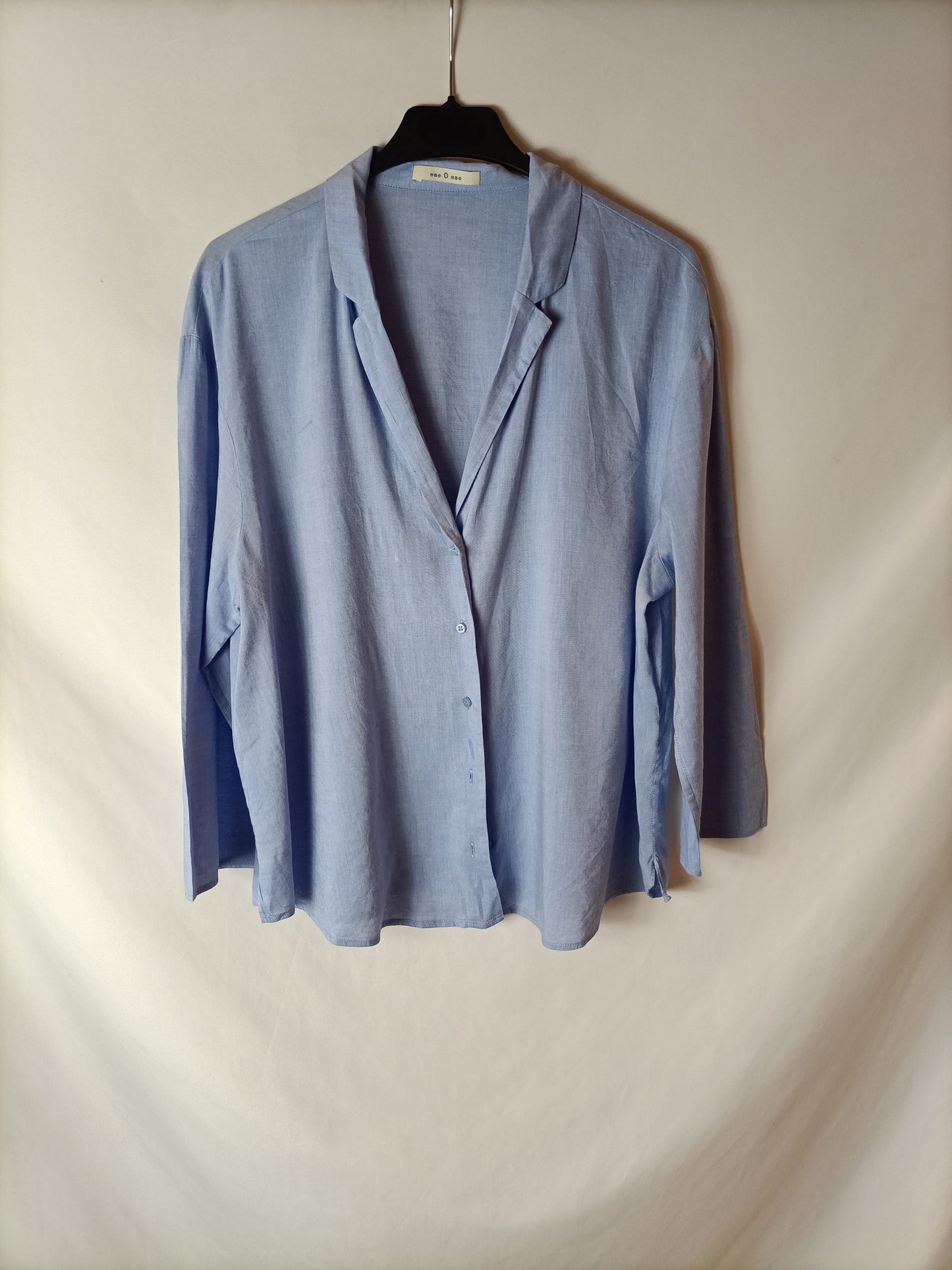 ESEOESE. Blusa azul fluida T.u(m)