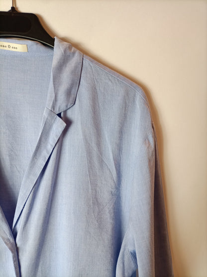 ESEOESE. Blusa azul fluida T.u(m)