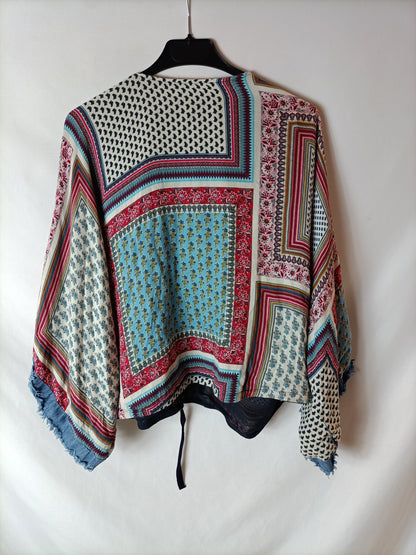 ZARA. Chaqueta/blusa estampada T.m