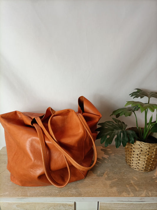 OTRAS. Bolso shopper naranja (TARA)