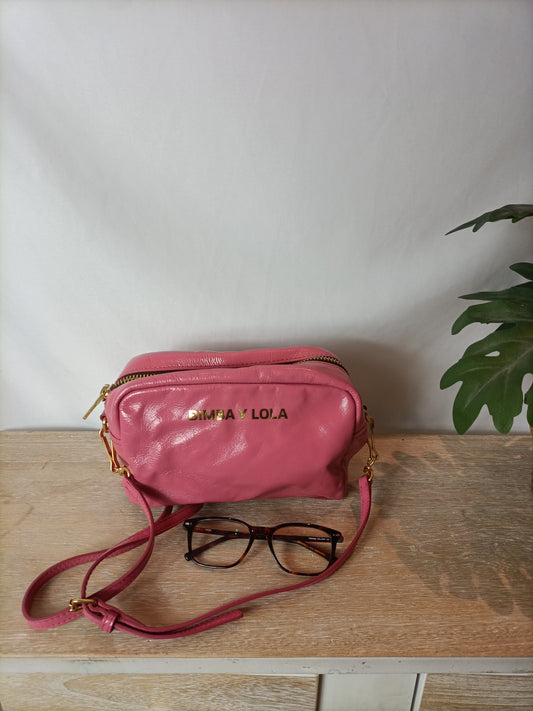 BIMBA Y LOLA. Bolso piel rosa