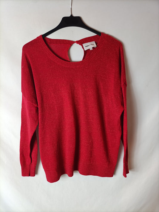 BIMBA Y LOLA. Red thread sweater. TM