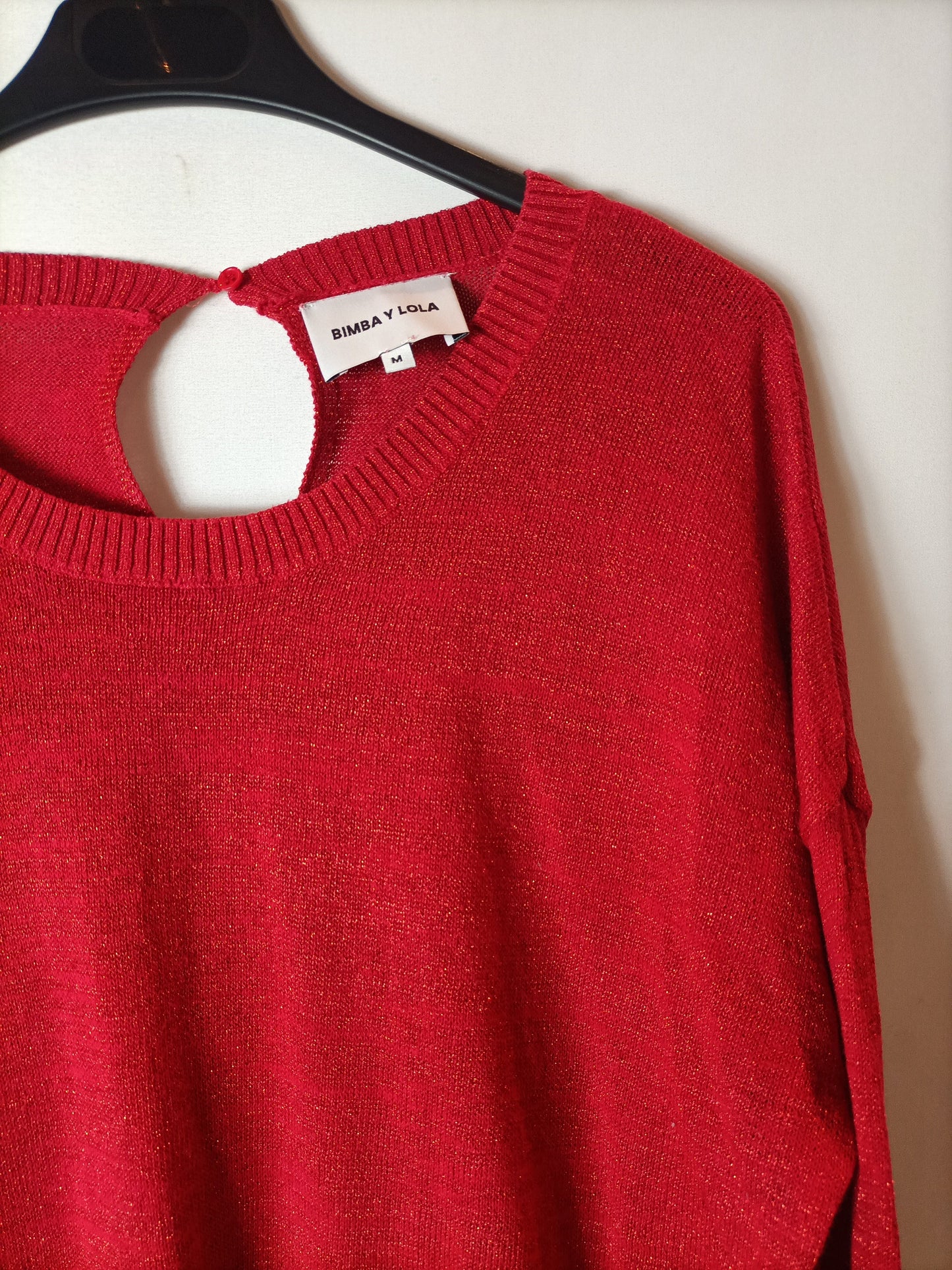 BIMBA Y LOLA. Jersey rojo hilos. T M