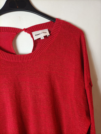BIMBA Y LOLA. Jersey rojo hilos. T M