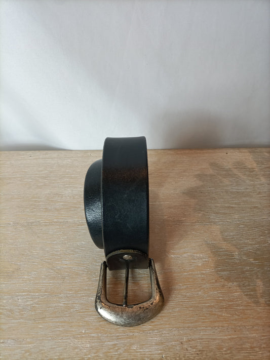 OTHER. Black belt with distressed buckle. Size 80