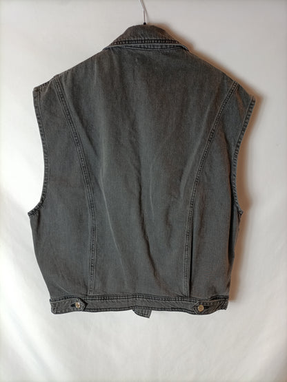LOAVIES. Oversized gray denim vest. TM
