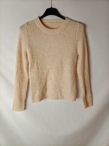 SHEIN Jersey canalé beige . T S