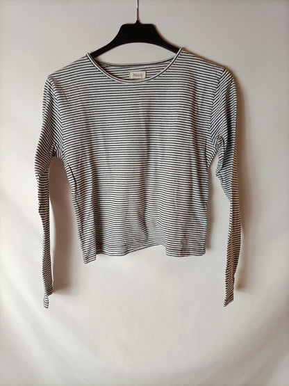NICOLI. Camiseta crop rayas T.s