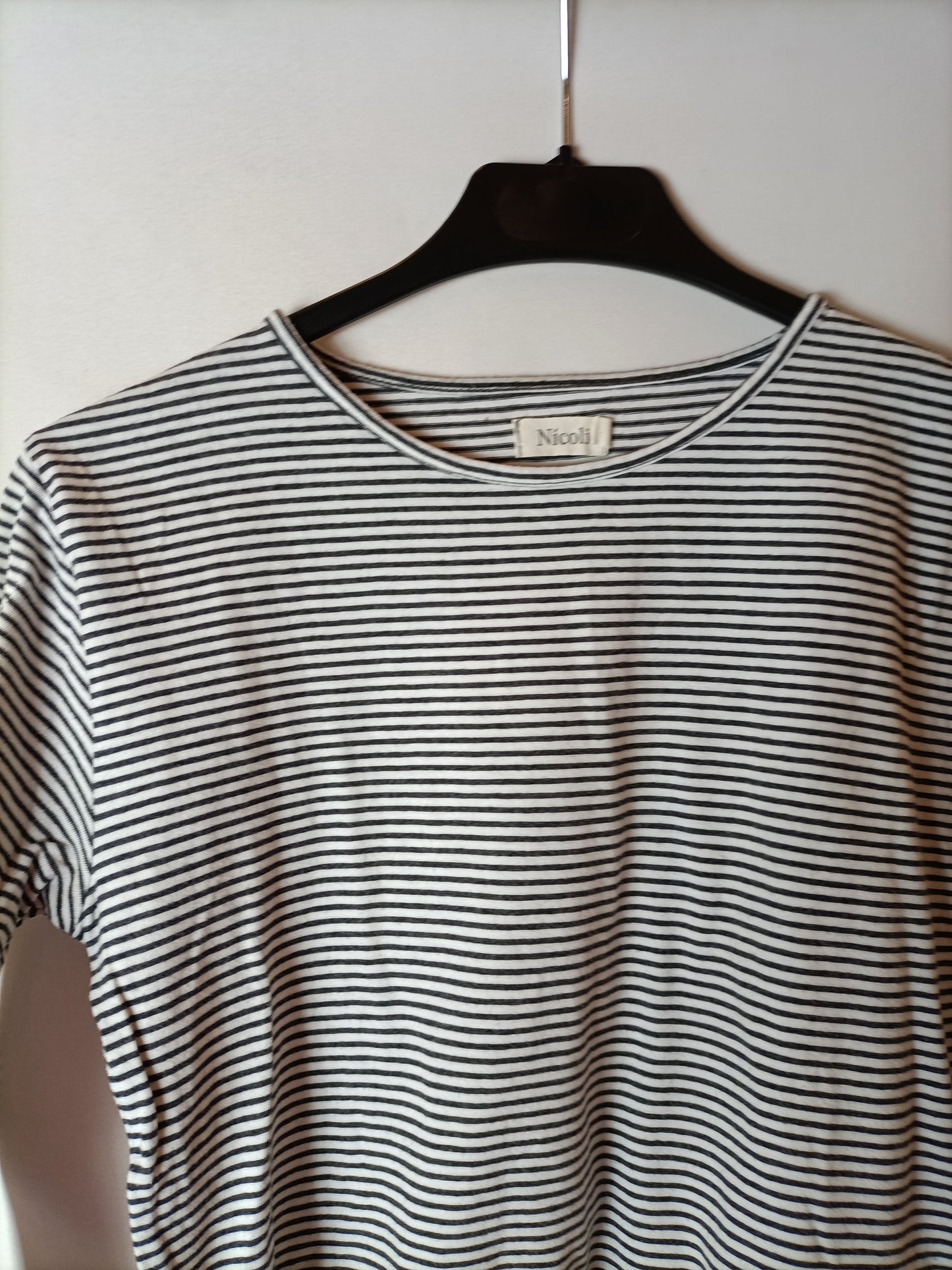 NICOLI. Camiseta crop rayas T.s