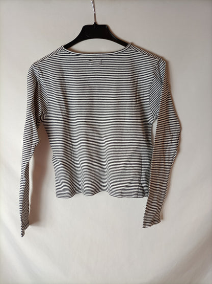 NICOLI. Camiseta crop rayas T.s