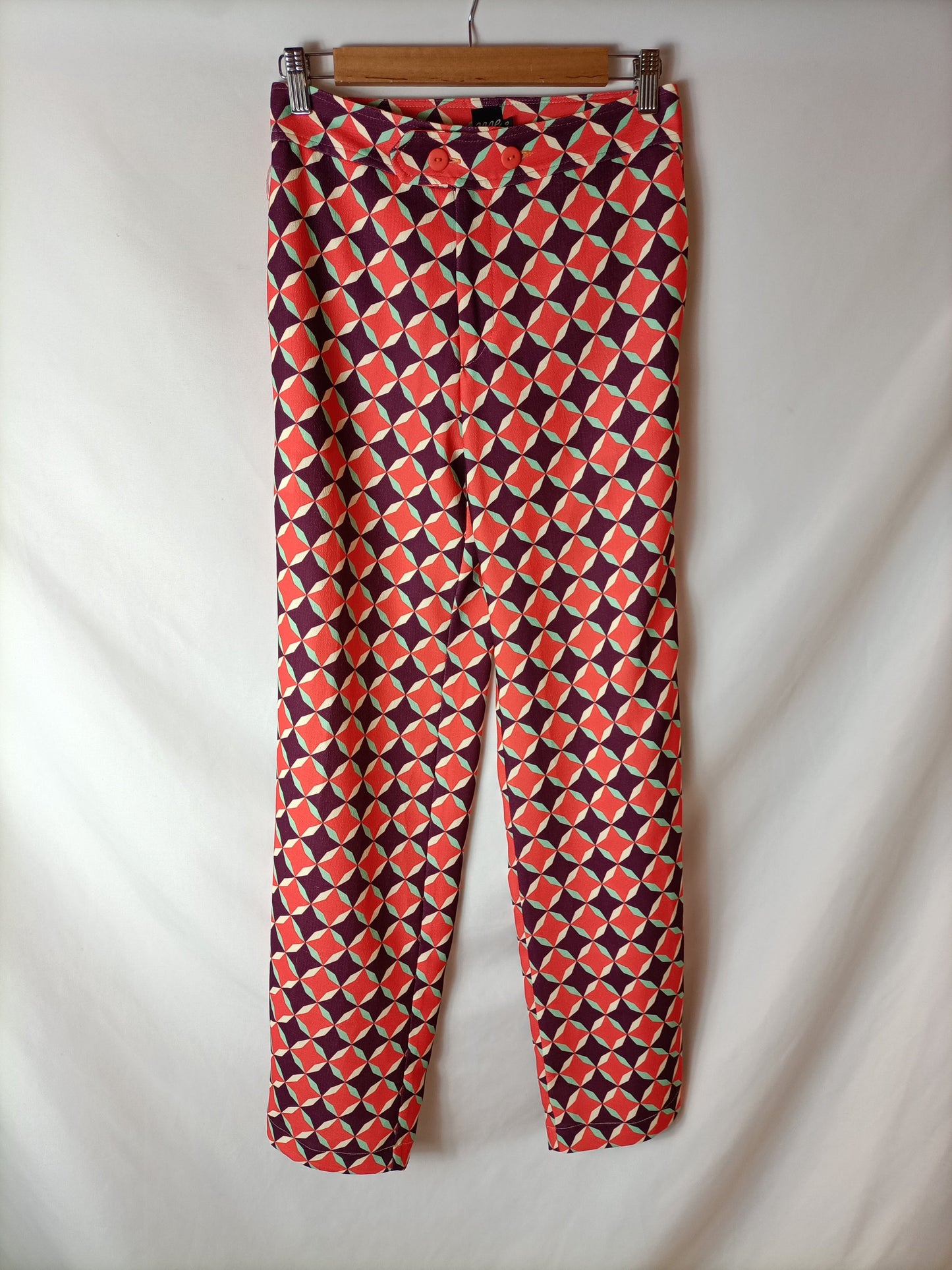 ERRE. Flowy printed trousers size 38