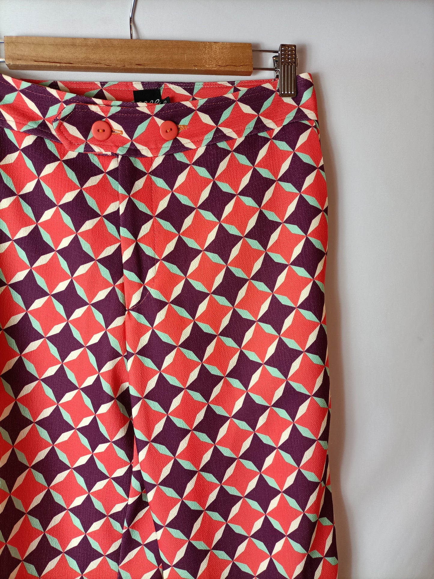ERRE. Flowy printed trousers size 38