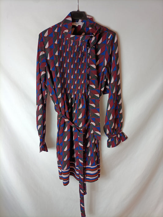 SUNCOO. Vestido estampado lazada T.1(s)