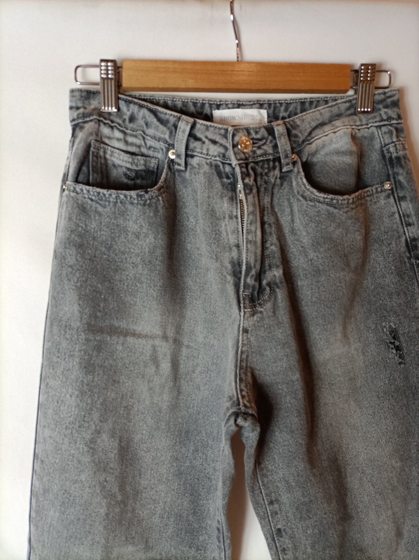 BROWNIE. pantalón denim gris T.xs