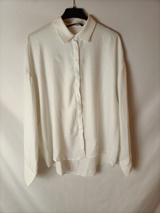 ZARA. Flowy striped blouse. TS