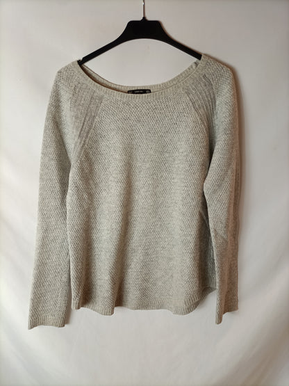 ZARA. Jersey gris claro. T M
