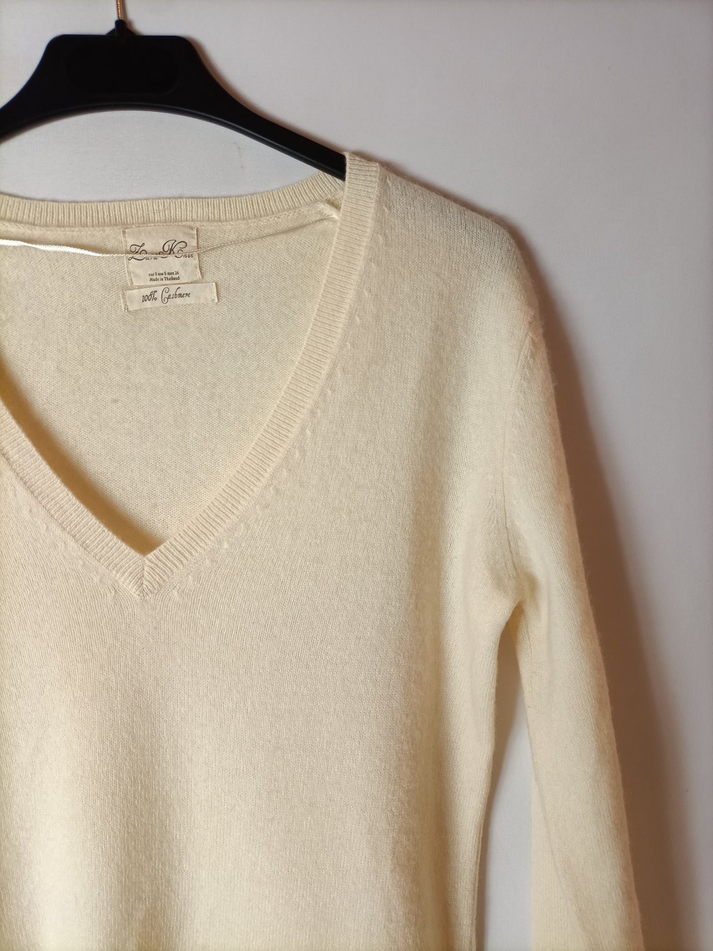 ZARA. Jersey blanco roto cashmere. T S