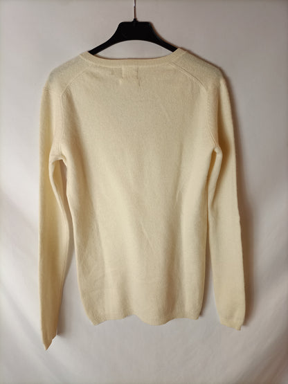 ZARA. Jersey blanco roto cashmere. T S