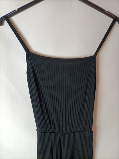 BERSHKA. Mono canalé negro. T XS