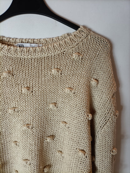 ZARA. Beige bodoque sweater. T.S.