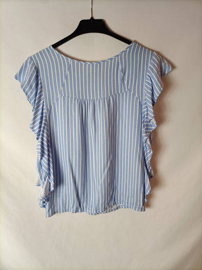 GREEN COAST. Top rayas volante. T XS