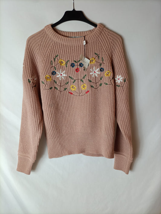 J. HELEN. pink floral sweater Your(s) TARA