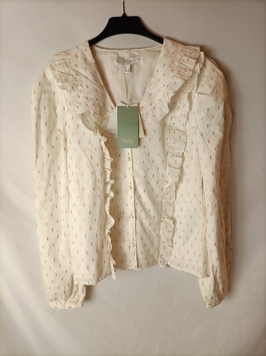 INTROPIA. White Ts thread blouse