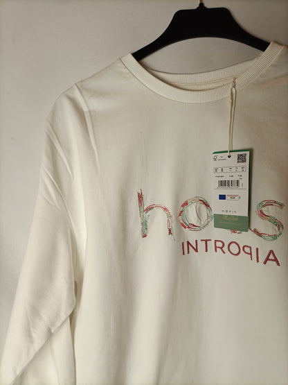 INTROPIA. White sweatshirt with Ts letters