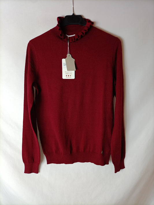 YERSE. Jersey burdeos cuello perkins T.s