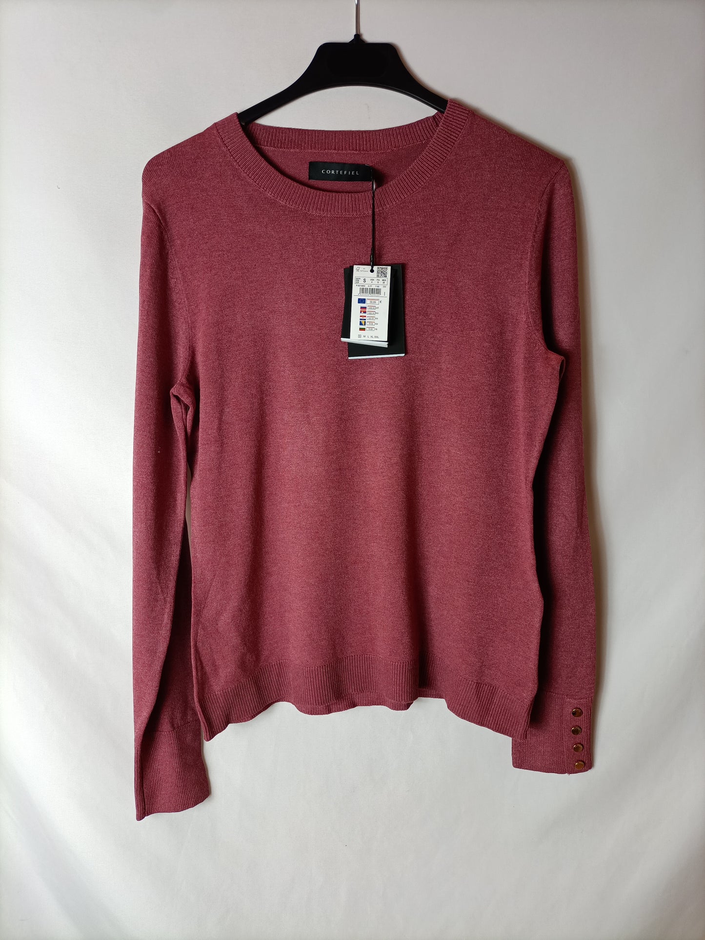 CORTEFIEL. Jersey rosa oscuro T.s