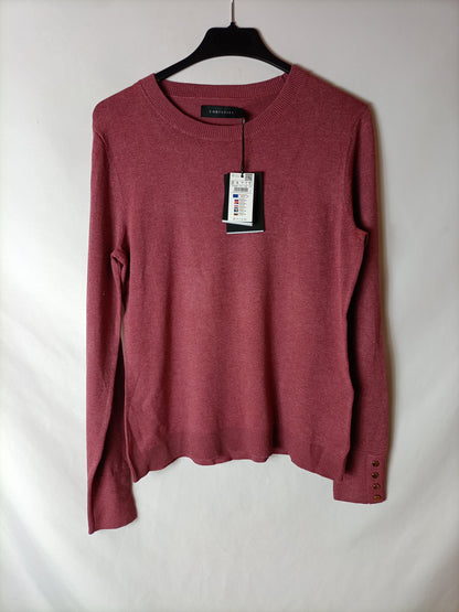 CORTEFIEL. Jersey rosa oscuro T.s