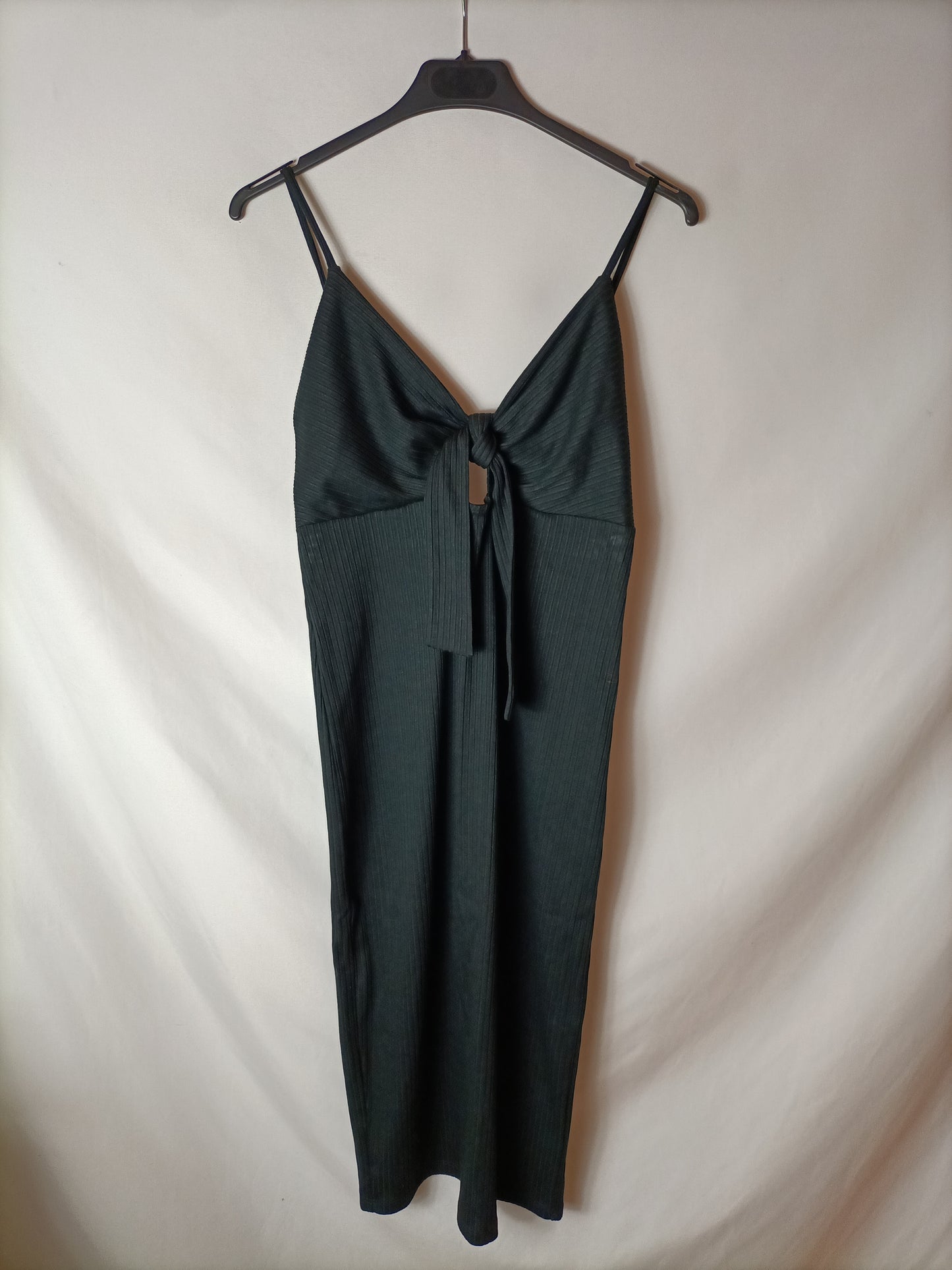 EASY WEAR. Vestido midi negro T.s