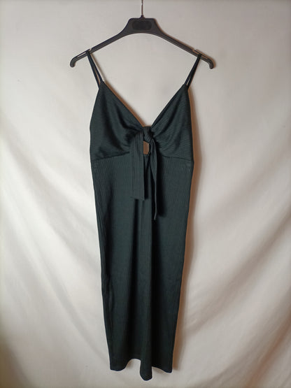 EASY WEAR. Vestido midi negro T.s