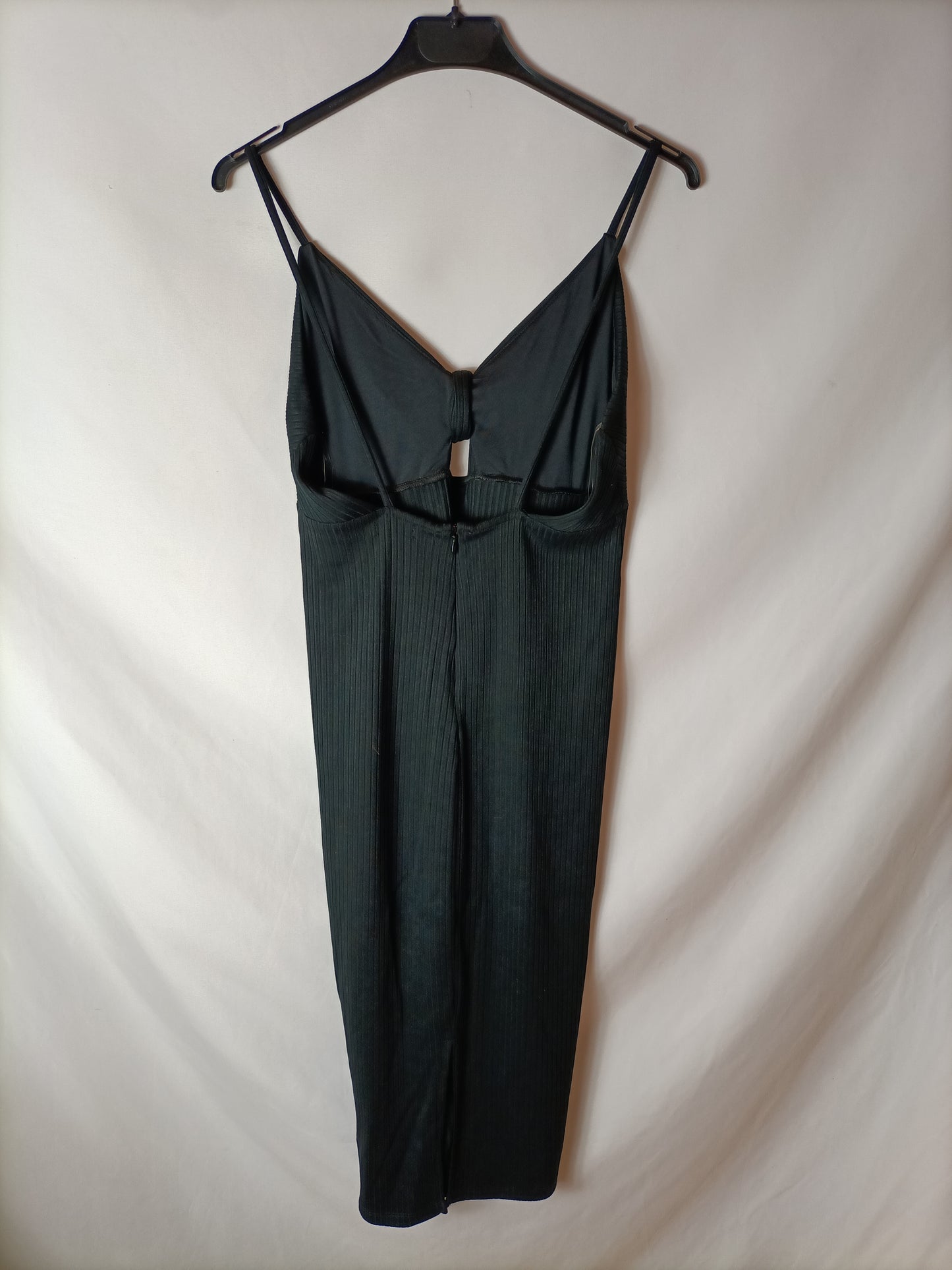 EASY WEAR. Vestido midi negro T.s