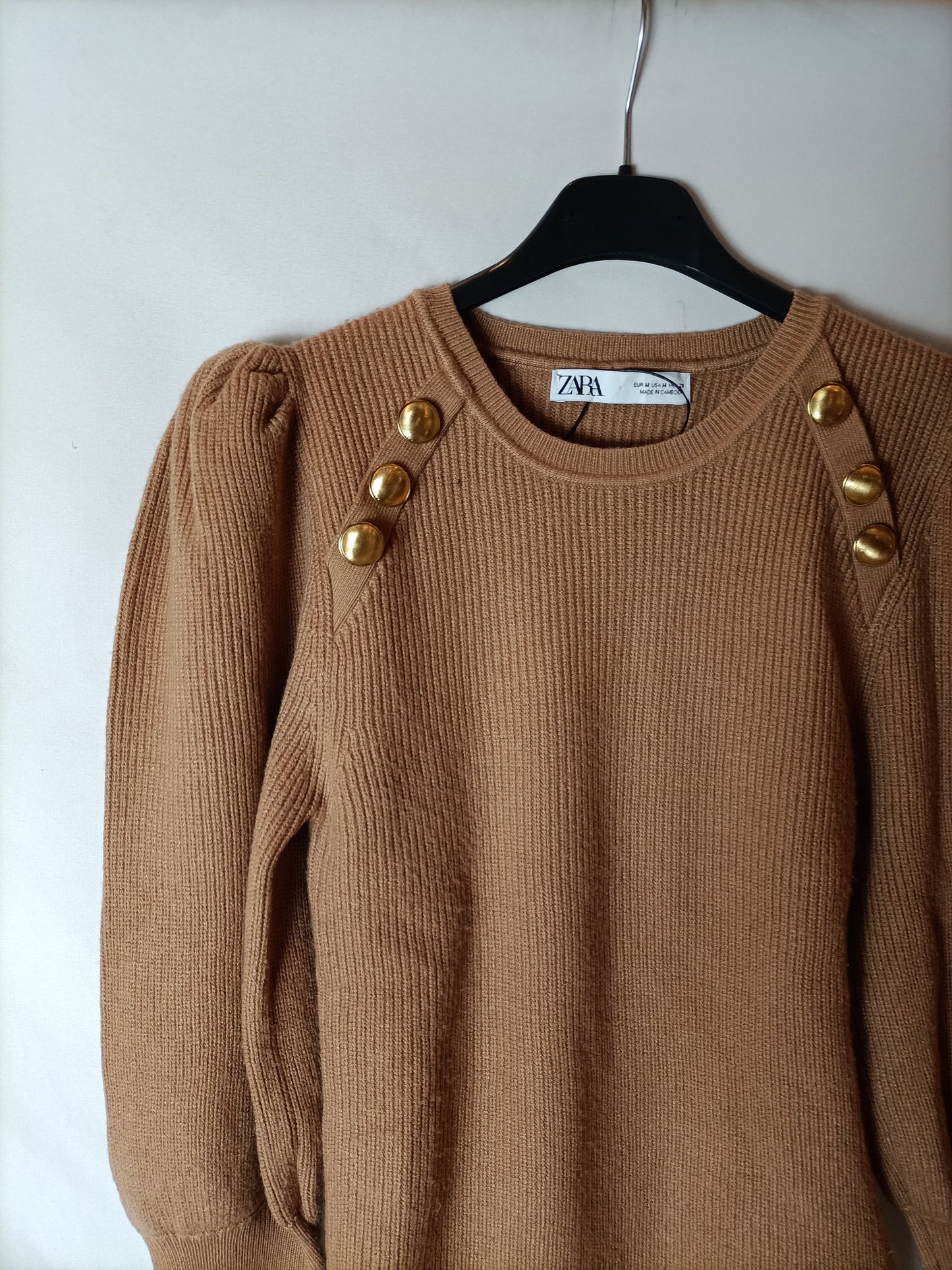 Camel sweater with gold TM – Hibuy market - Main Image