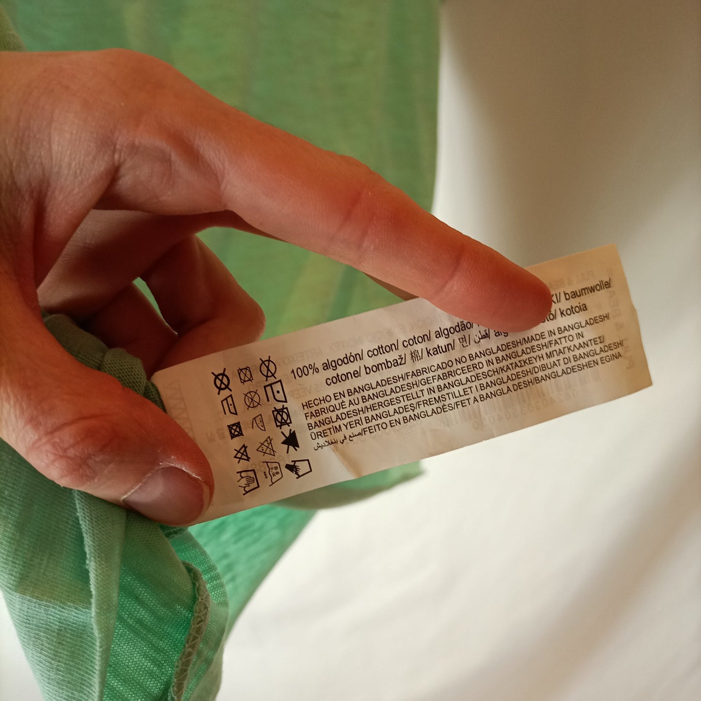 PULL&BEAR. Camiseta verde agua T.m